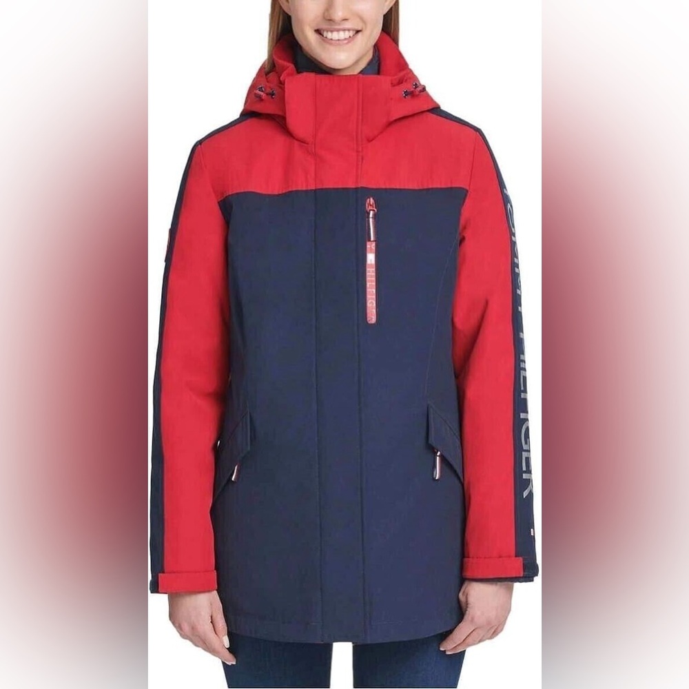 NWT Tommy‎ Hilfiger 3-in-1 All Weather Systems Removable Hood Jacket M
